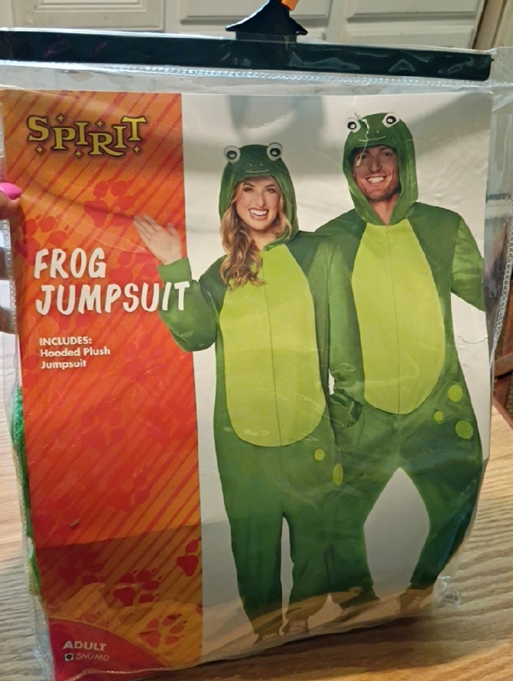 Spirit Green Frog Plush Hooded Jumpsuit Costume